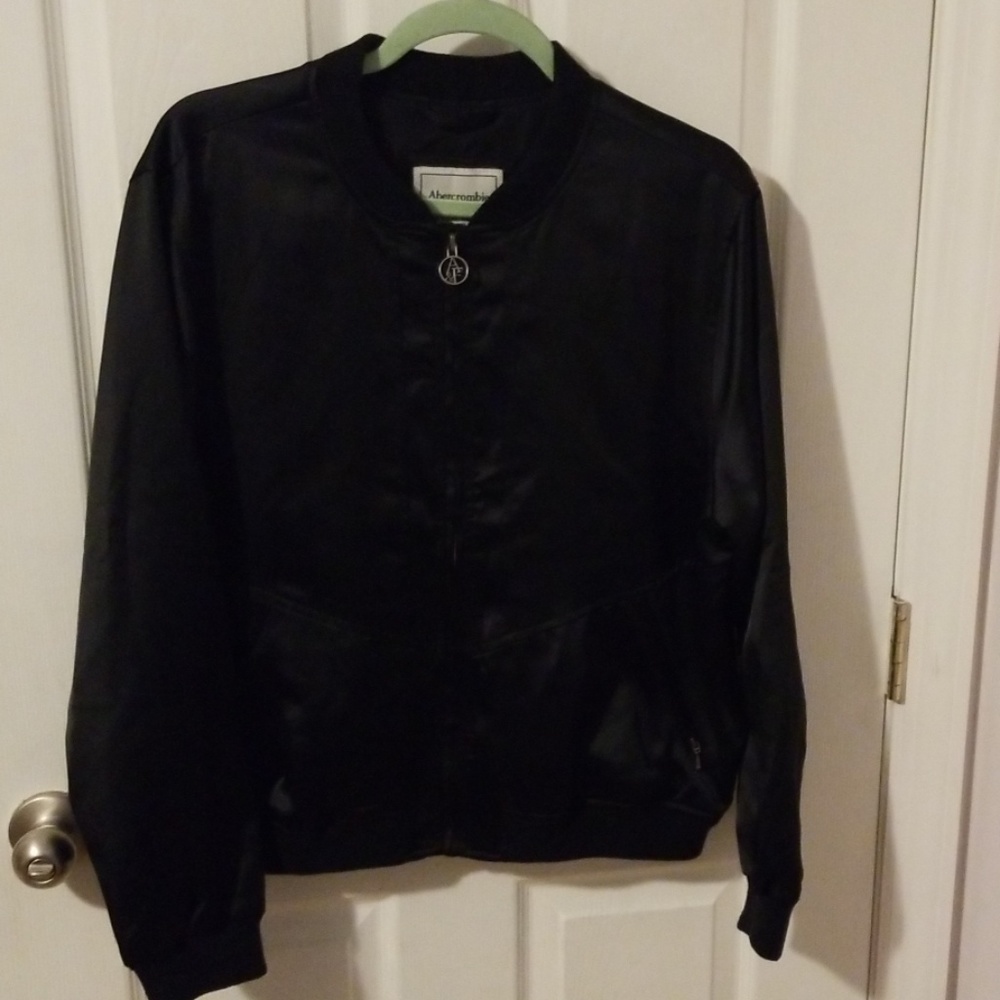 abercrombie and fitch Fall Satin Bomber Jacket